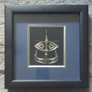 ⭐Framed Malaysian Filigree Silver Wire Art